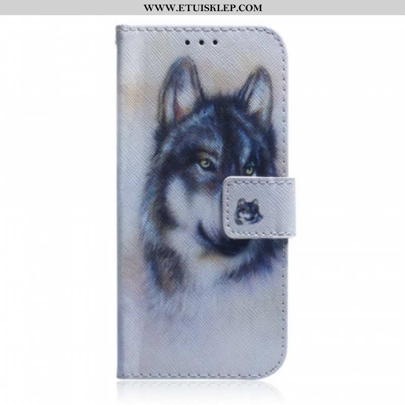 Etui Folio do Google Pixel 6A Akwarela Wilk